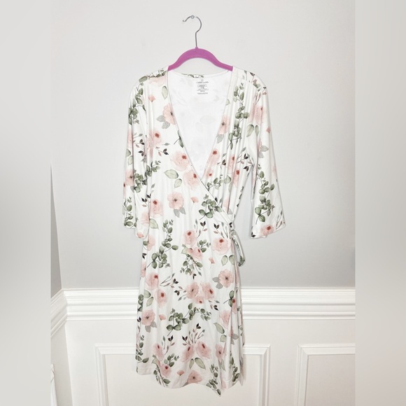 Caden Lane Intimates & Sleepwear Caden Lane Pink Rose Wrap Front